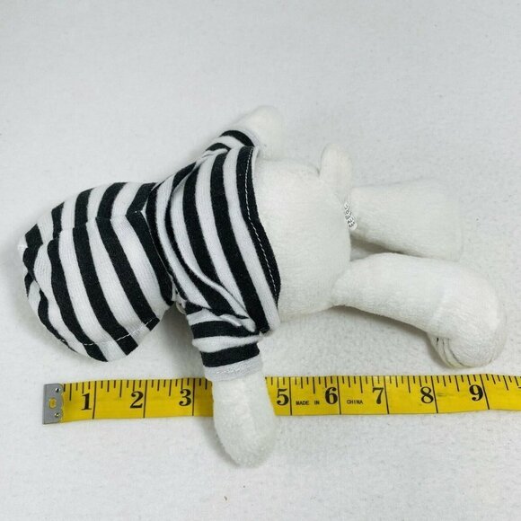 The Rock Alcatraz Hooded Bear Plush 9” Reject Too Cute White Prisoner Novelty - Picture 6 of 10